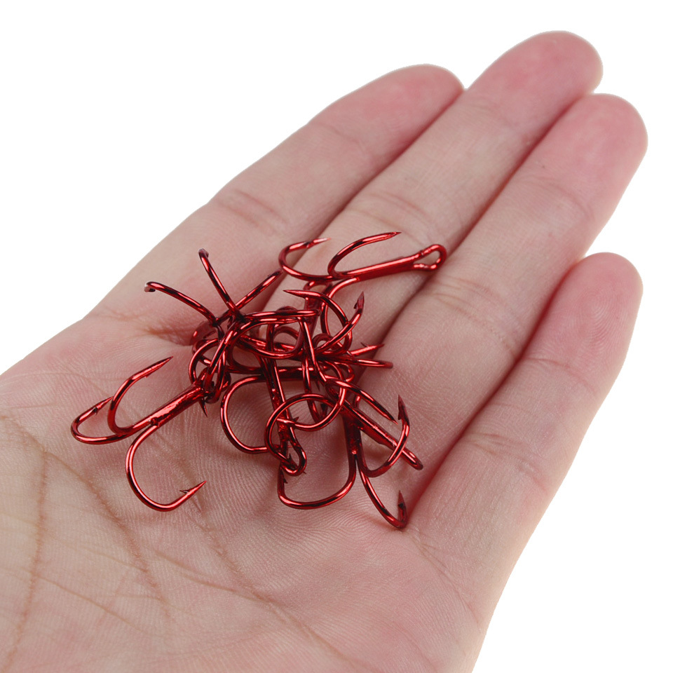 Fishing Hook Sharpener - 10 قطعة أسود/أحمر شحذ الصيد التريبل