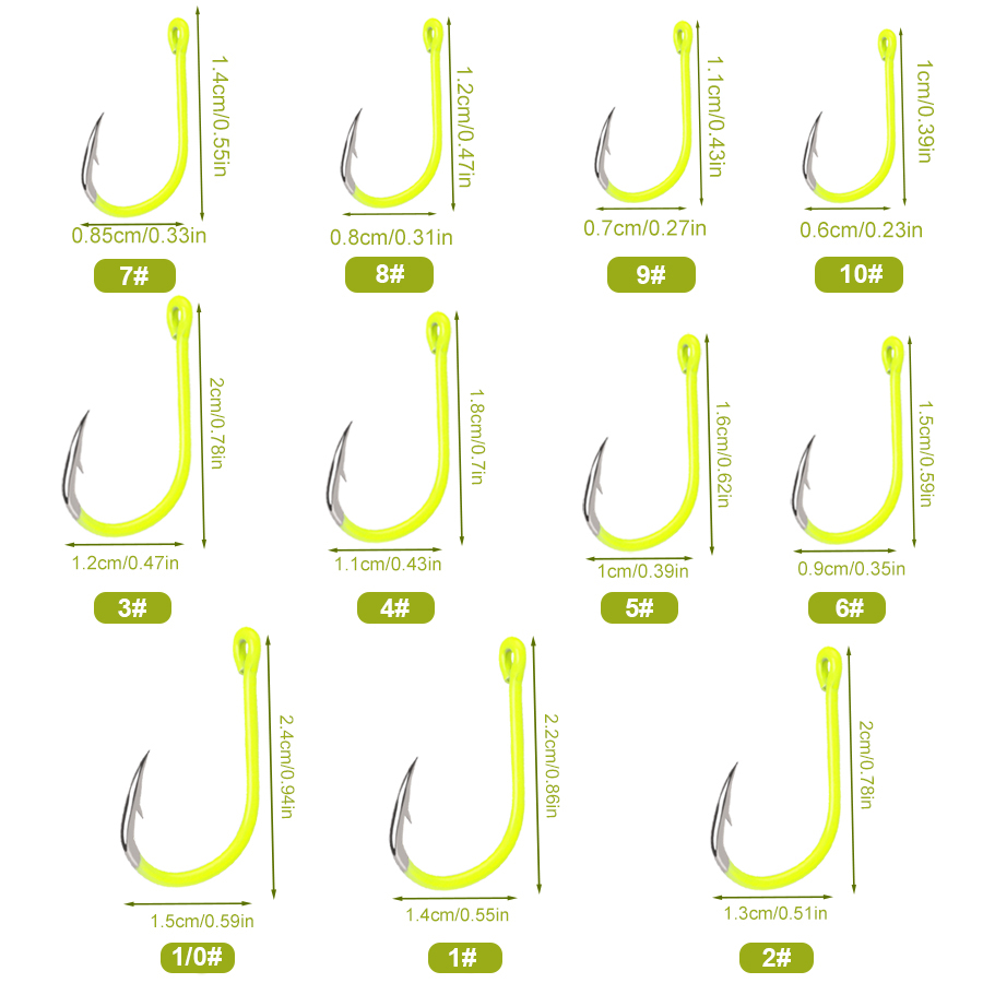 NGB 50 قطعة 1/0 # -10 # خطافات - مراجعة Fishing Hook Assortment وسعره
